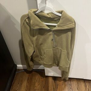 Lululemon Olive Green Funnel Neck Scuba. M/L